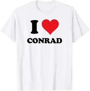 I Heart Conrad First Name I Love Personalized Stuff T-Shirt