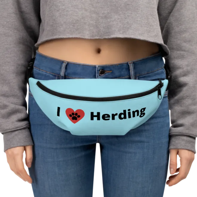 I Heart Herding Fanny Pack-Blue