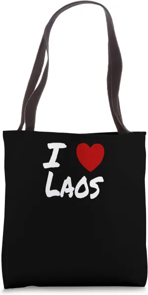 I Heart (Love) Laos Southeast Asia Travel Tourism Vacation Tote Bag