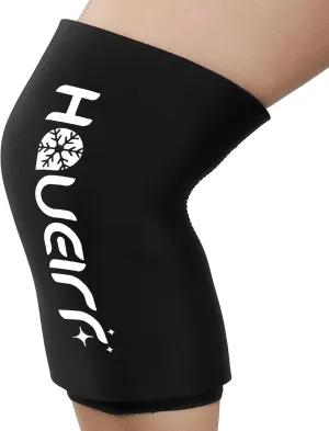 Ice Pack Wrap Cold/Hot Compression Sleeve for Knee Reusable Cold Wrap Recovery for Extra Cooling and Pressure, Gel Ice Packs for Elbow, Brace, Ankle, Calf - L
