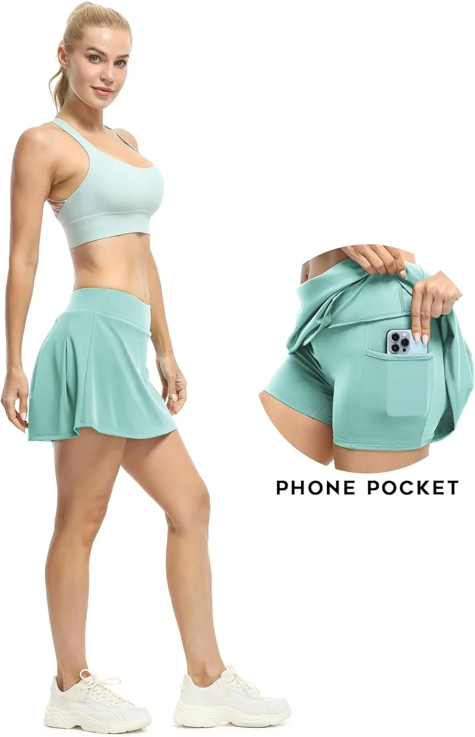 icyzone Athletic Skirts for Women - Workout Running Golf Tennis Skort with Pockets