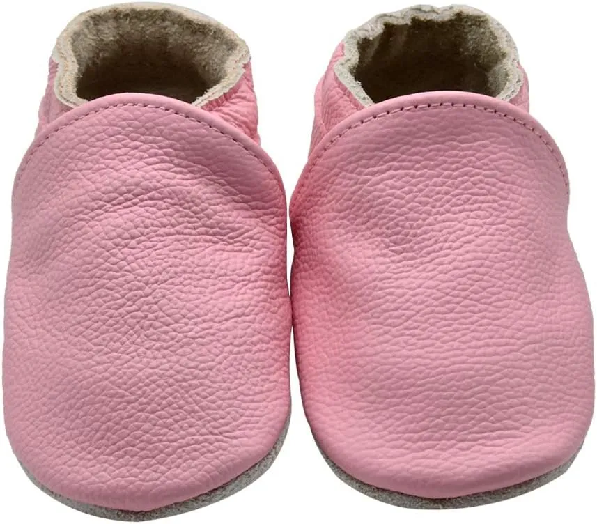 iEvolve Baby Leather Shoes Soft First Walker Shoes Crib Shoes Moccasins for Toddlers