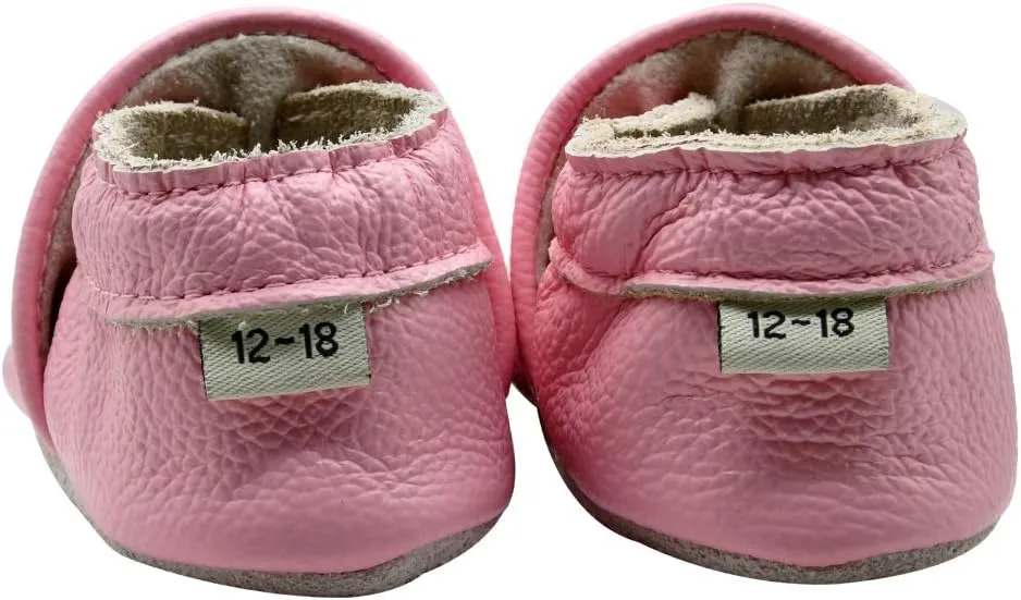 iEvolve Baby Leather Shoes Soft First Walker Shoes Crib Shoes Moccasins for Toddlers