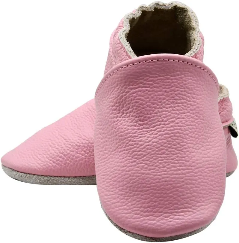 iEvolve Baby Leather Shoes Soft First Walker Shoes Crib Shoes Moccasins for Toddlers