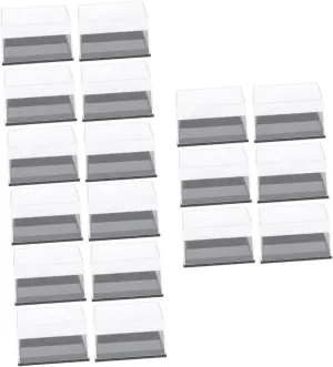 IMIKEYA Sets Doll Figure Display Case Storage Box Organizer Plate Holders for Displaying Action Figures Pcs