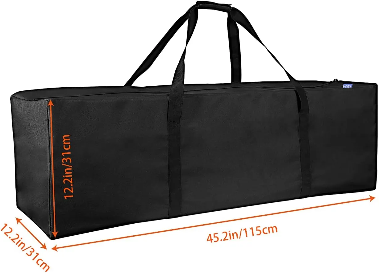 INFANZIA Duffel Travel Sports Equipment Bag, Long Luggage Bag with Upgrade Zipper Water Resistant, Extra Large Foldable Storage Bag for Camping, Tent, Tripod, Fishing(45x12x13 inch,2PCS)