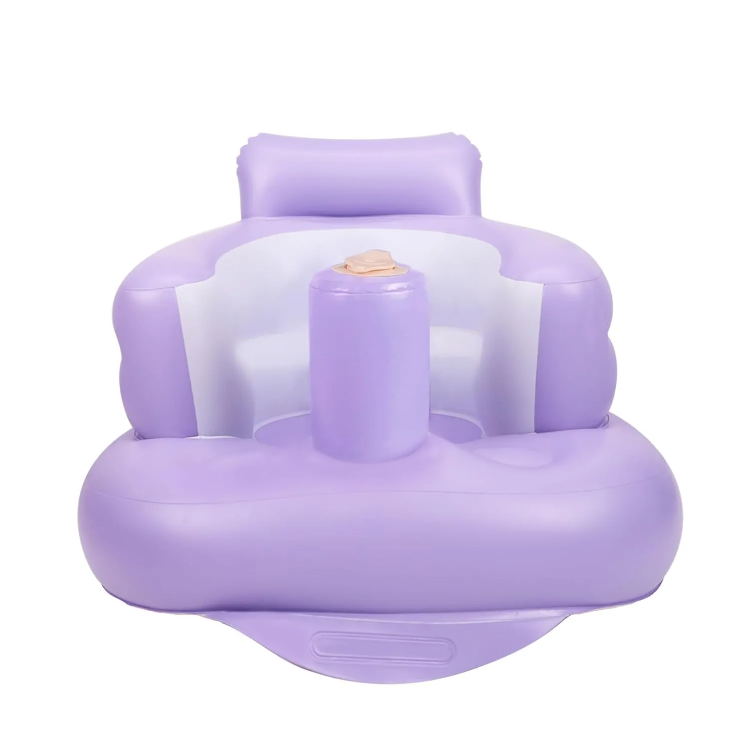 Inflatable Baby Chair, Inflatable Baby Seat for Babies 3 Months and Up, Summer Blow Up Chair with Built in Air Pump, Bumbo Seat for Learning to Sit, Palying, Camping, Purple