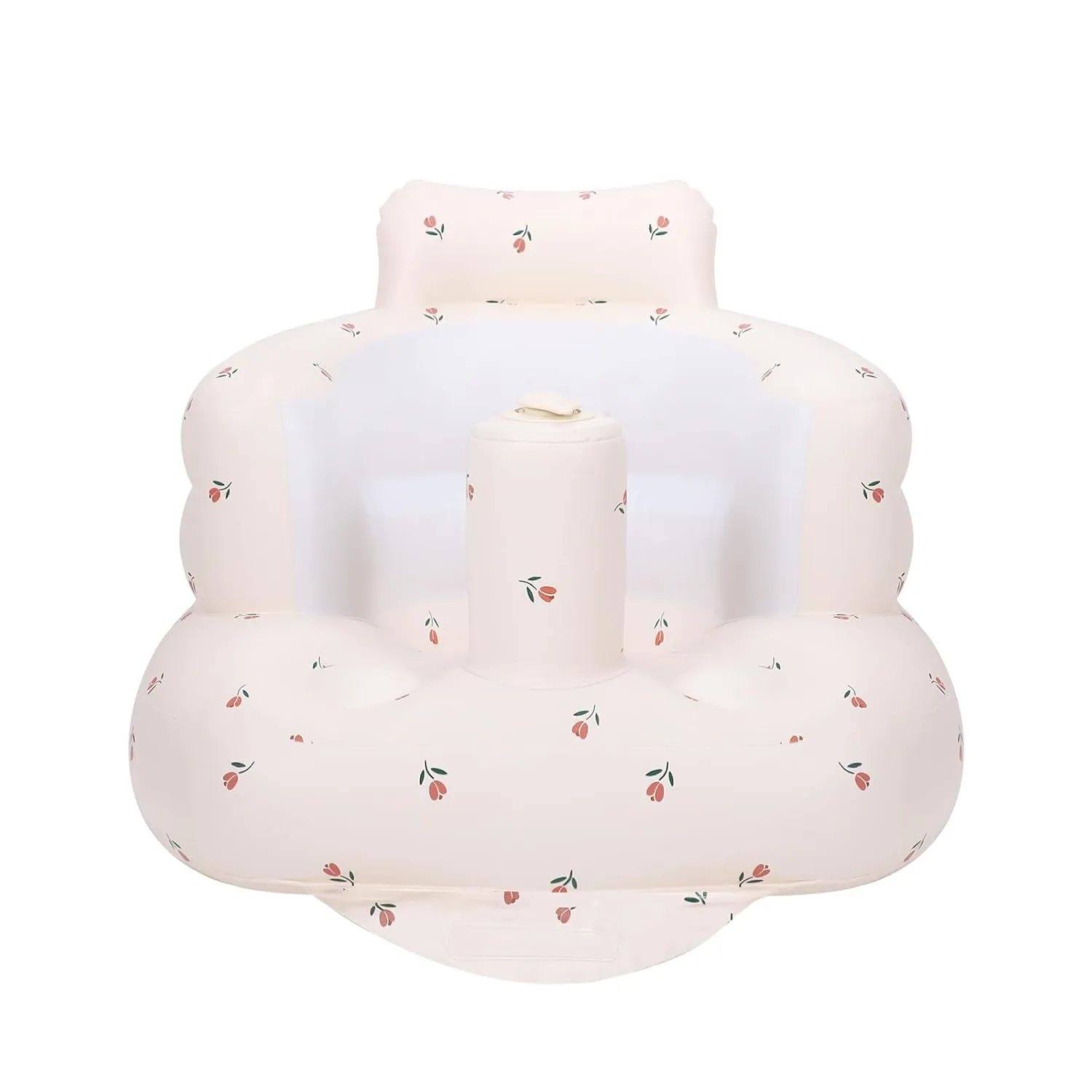 Inflatable Baby Chair, Inflatable Baby Seat for Babies 3 Months and Up, Summer Blow Up Chair with Built in Air Pump, Infant Floor Seats for Learning to Sit, Palying, Camping, Tulip