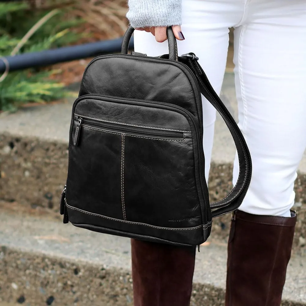 Jack Georges Voyager Small Backpack #7835 (Black)