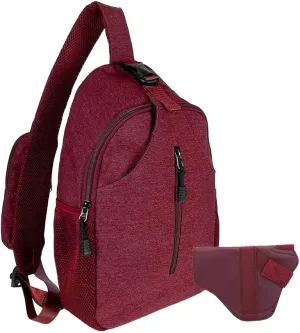 JESSIE & JAMES Multipurpose Concealed Carry Sling Backpack Purse Lightweight Crossbody Sling Bags For Women Men_ RD