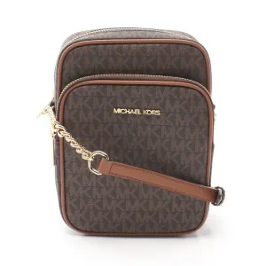 Jet Set Travel  Coated Canvas Leather Shoulder Bag Weekend Bag