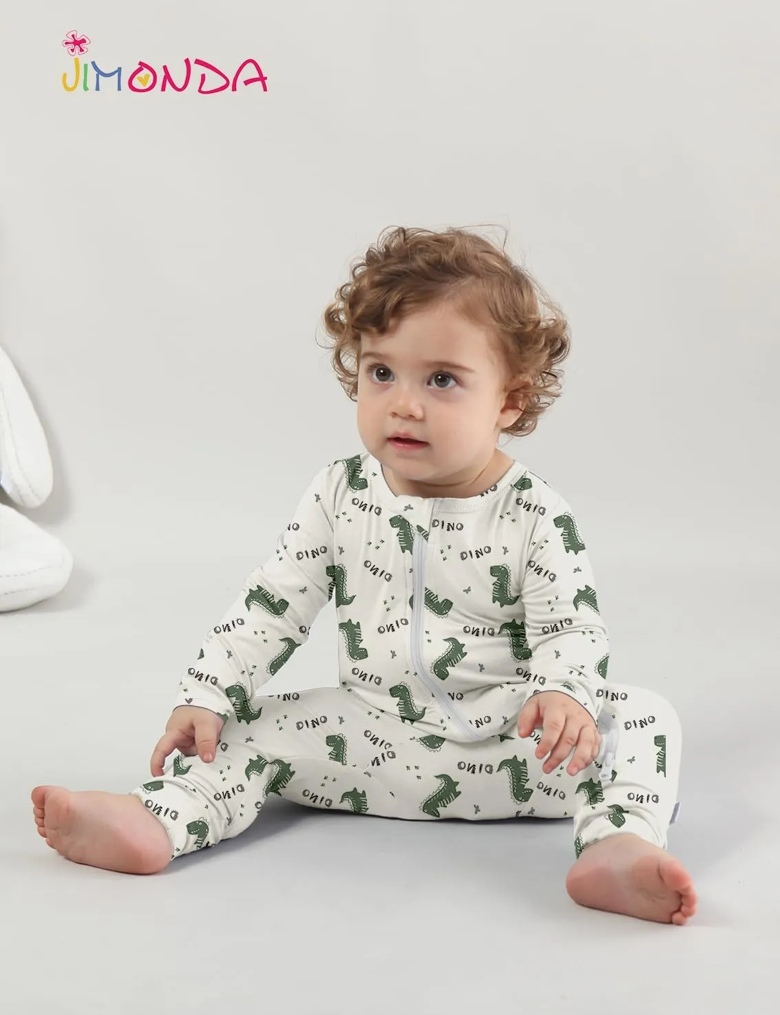 Jimonda Baby Girls Boys Footless Pajamas,Rayon From Bamboo Pjs 2 Way Zipper Long Sleeve Soft Sleeper,Infant Tie-dye Romper