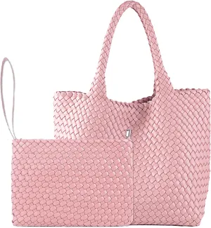 JINMANXUE Fashion Woven Bag Shopper Bag Travel Handbags and Purses Women Tote Bag Large Capacity Shoulder Bags