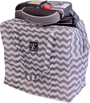 J.L. Childress Go-Go Travel Bag for Backless Booster Seats and Compact Strollers - Fits gb Pockit and BabyZen Yoyo - Booster Seat Travel Bag - Chevron