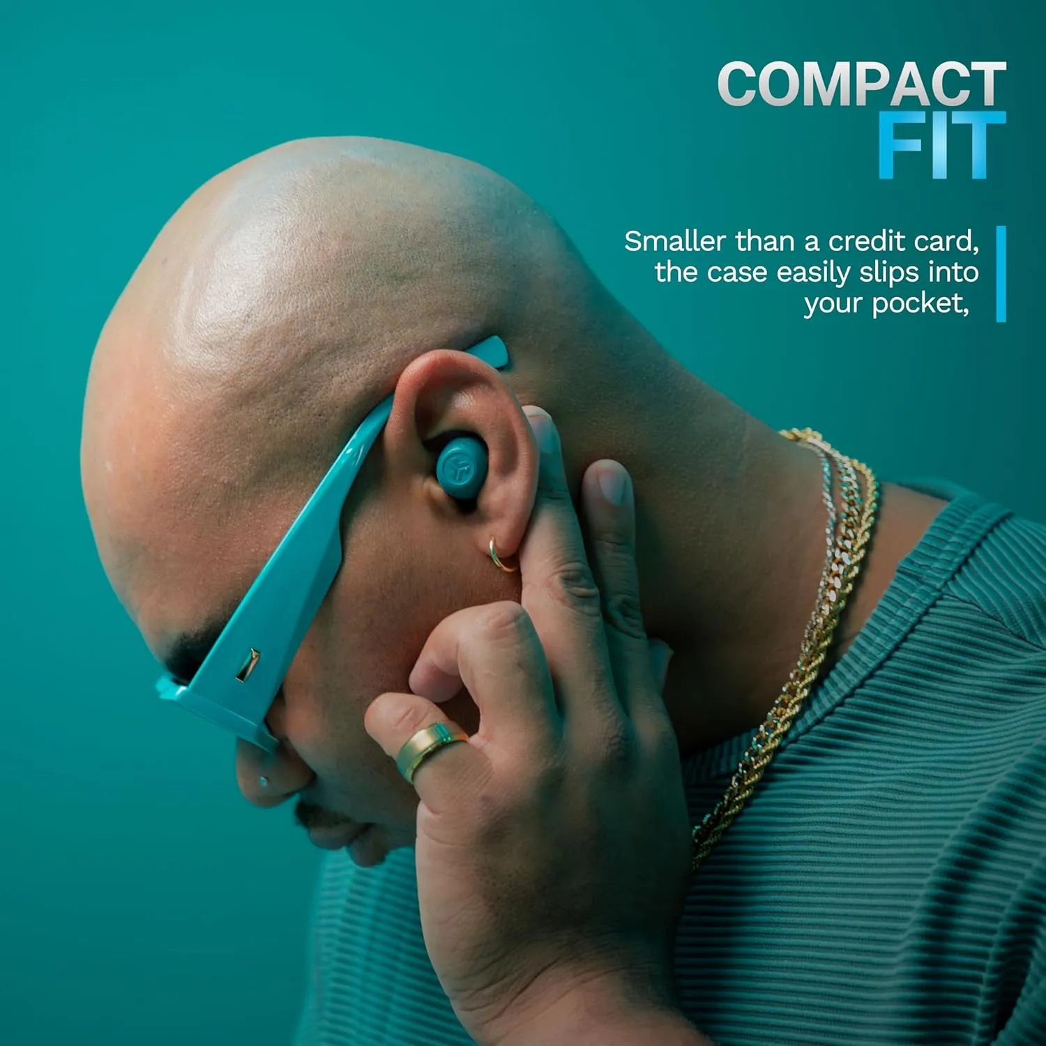 JLab Go Pop ANC True Wireless Earbuds & Charging Case, Teal, Active Noise Cancelling, 10mm Drivers, Dual Connect, Customize Your Sound with App, Be Aware Mode, Compact Fit, Google Fast Pair