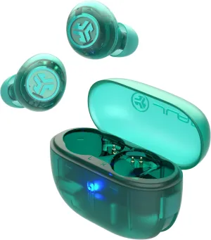 JLab Go Pop ANC True Wireless Earbuds & Charging Case, Transparent Teal, Active Noise Cancelling, 10mm Drivers, Dual Connect, Customize Your Sound with App, Be Aware Mode, Google Fast Pair