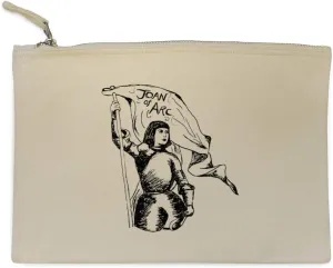 'Joan of Arc' Canvas Clutch Bag/Accessory Case (CL00005686)