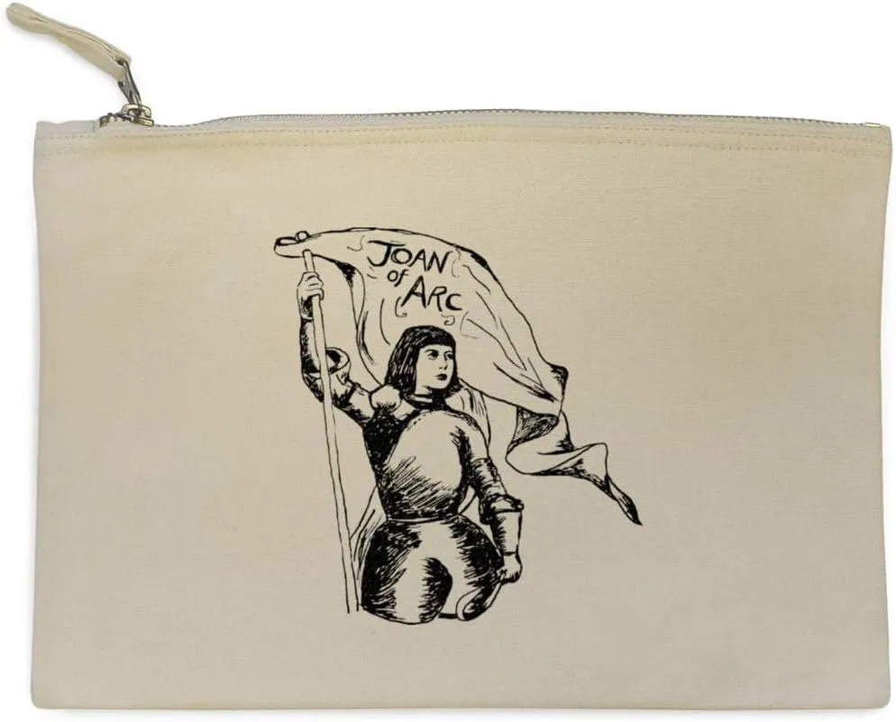 'Joan of Arc' Canvas Clutch Bag/Accessory Case (CL00005686)