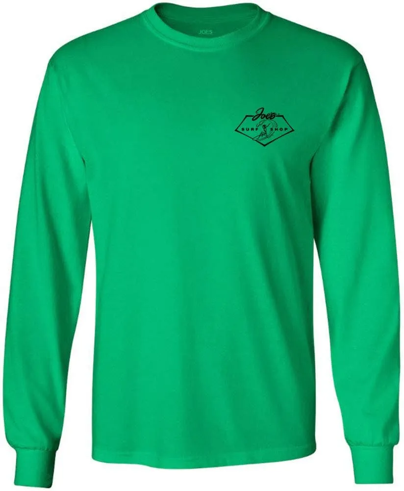 Joe's Surf Shop Mens Surfing 101 Logo Heavyweight Long Sleeve Tees Sizes S-4XL
