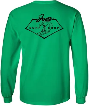 Joe's Surf Shop Mens Surfing 101 Logo Heavyweight Long Sleeve Tees Sizes S-4XL