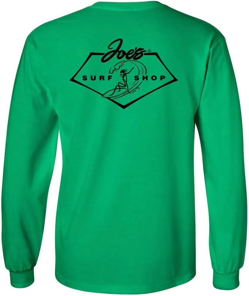 Joe's Surf Shop Mens Surfing 101 Logo Heavyweight Long Sleeve Tees Sizes S-4XL