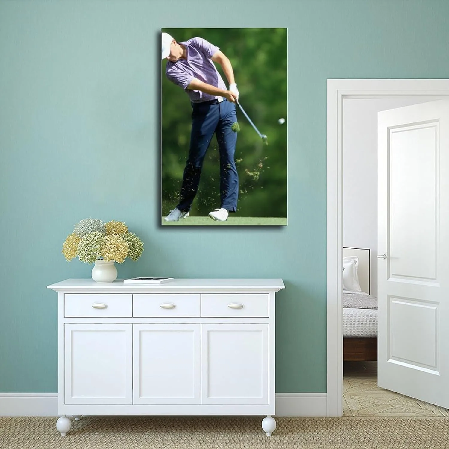 Jordan Spieth Golf Poster30 Canvas Poster Bedroom Decor Sports Landscape Office Room Decor Gift Unframe:12x18inch(30x45cm)