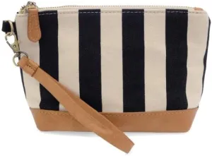 Joy Susan Women's Fashion Purse Awning Stripe Wristlet Canvas Bag Hand Bag