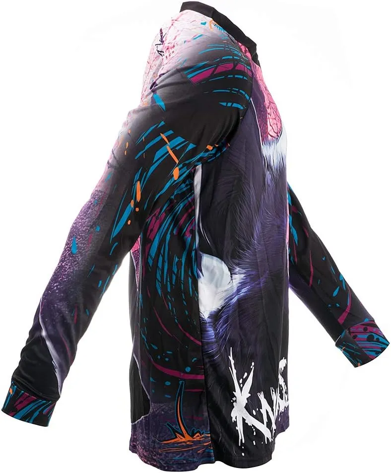 JPOJPO Men's Cycling Jersey MTB T Shirt Long Sleeve Mountain Bike Motorcycle Bicycle Clothes Anti-UV