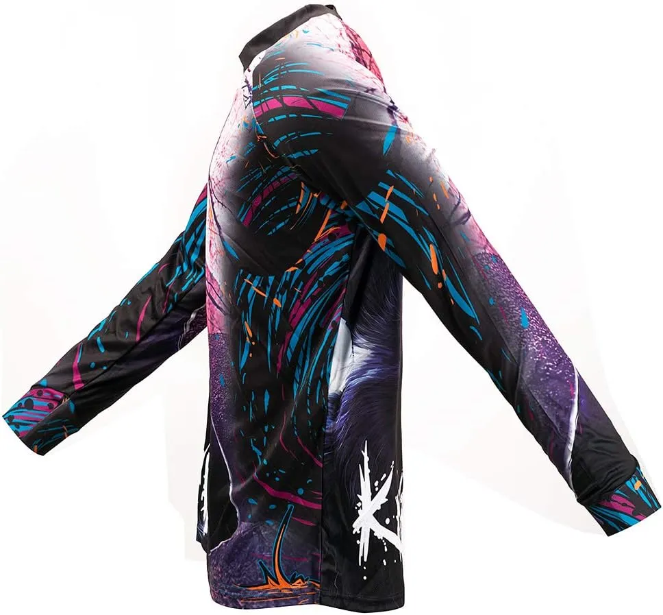 JPOJPO Men's Cycling Jersey MTB T Shirt Long Sleeve Mountain Bike Motorcycle Bicycle Clothes Anti-UV