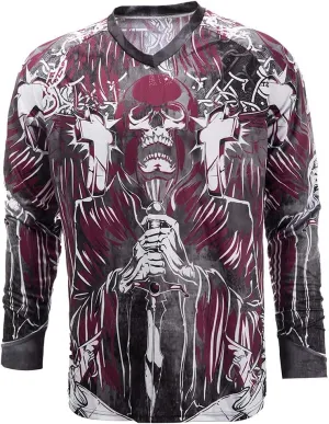JPOJPO Men's Cycling Jersey MTB T Shirt Long Sleeve Mountain Bike Motorcycle Bicycle Clothes Anti-UV