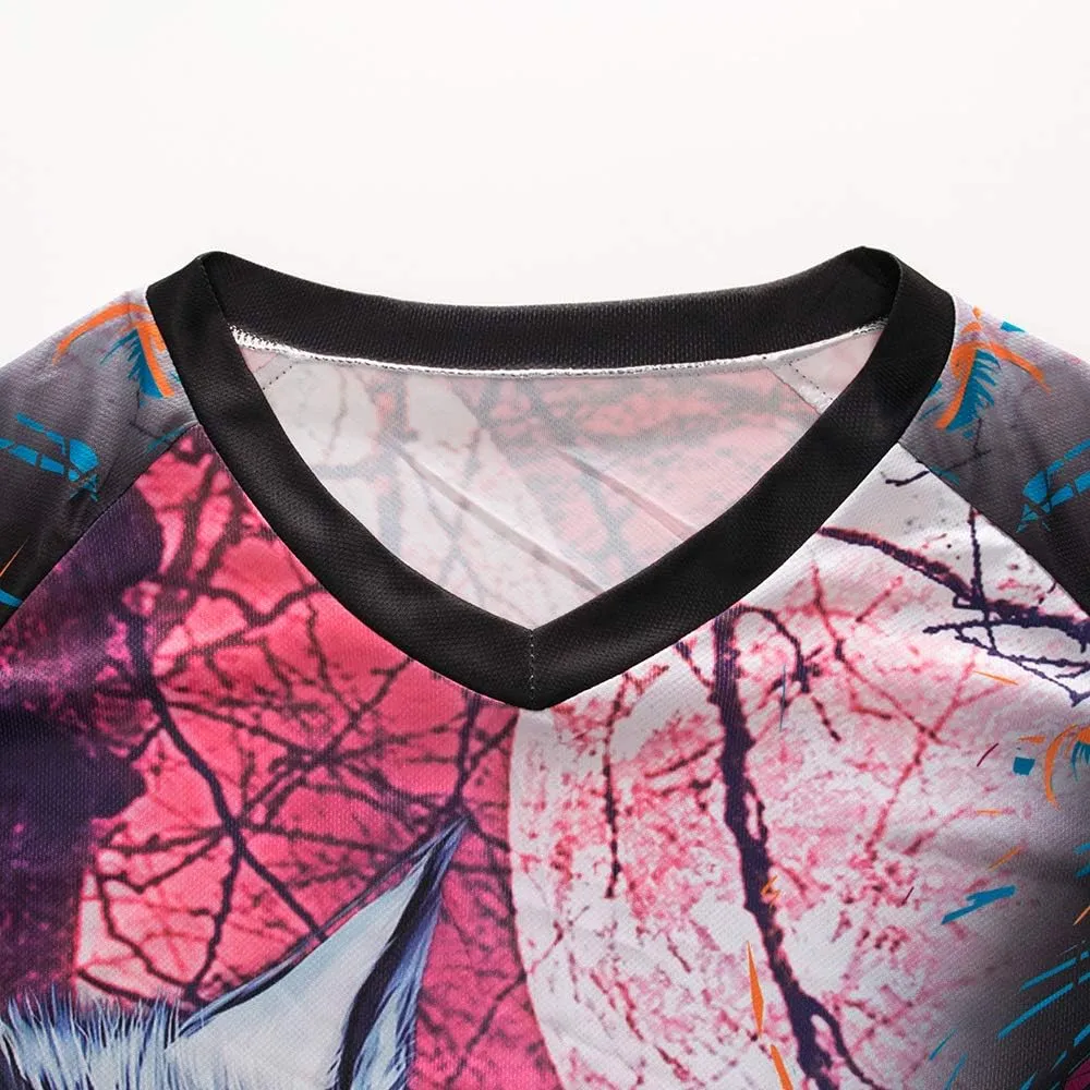 JPOJPO Men's Cycling Jersey MTB T Shirt Long Sleeve Mountain Bike Motorcycle Bicycle Clothes Anti-UV