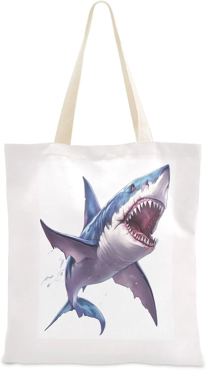 JSTEL Canvas Tote Bag for Women with Pocket,Canvas Tote Purse Shopping Bag