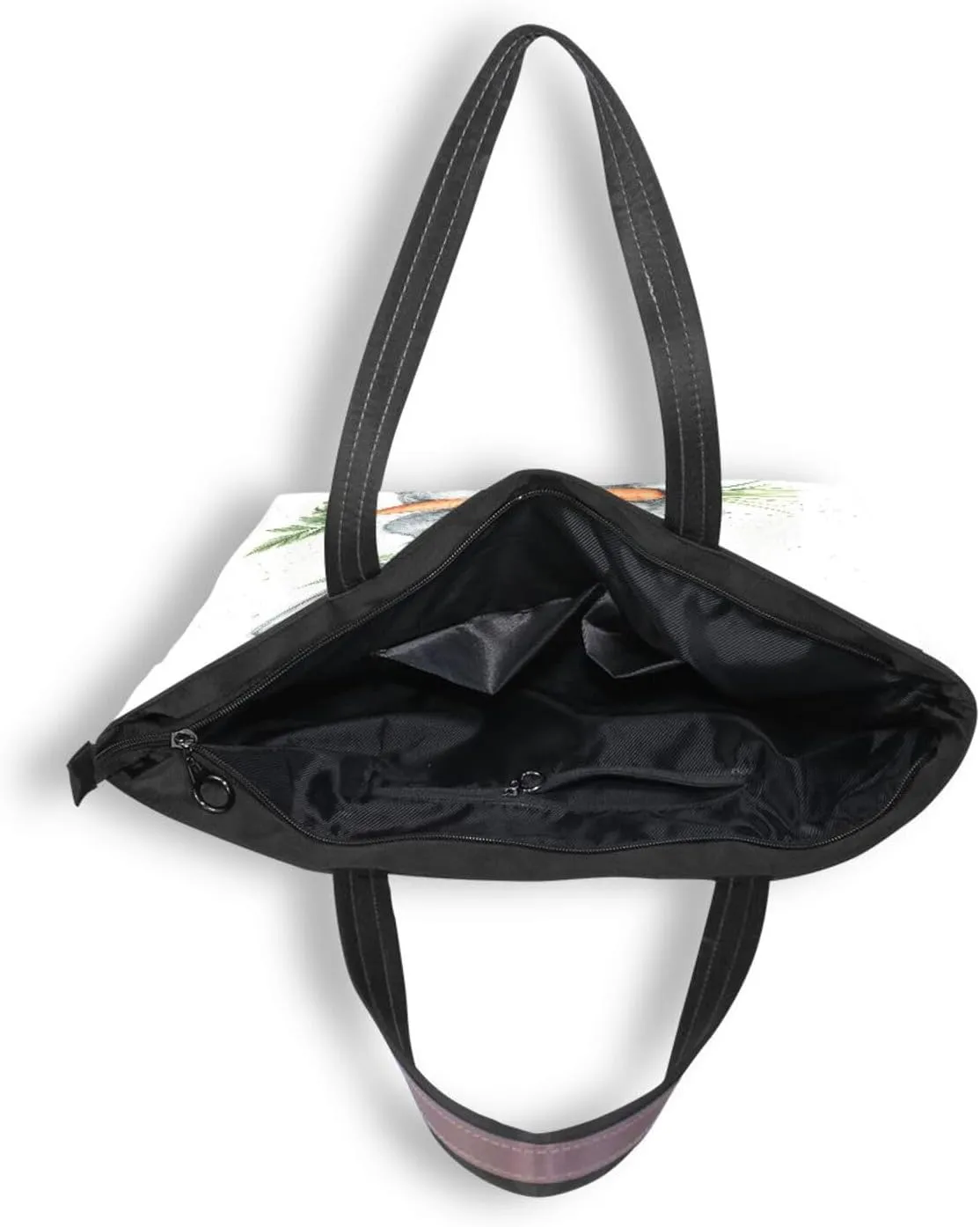 JSTEL Tote Bag for Women with Zipper,Polyester Tote Purse Holiday Tote Bag Work Handbag Women Gift
