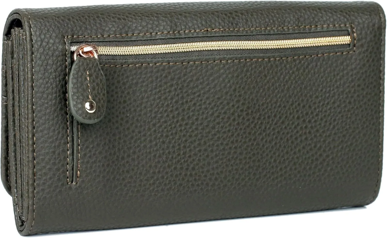 Julia Buxton Solid Pebble Vegan Leather Bianca