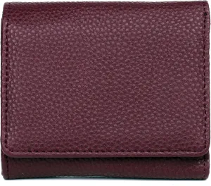 Julia Buxton Solid Pebble Vegan Leather Medium Trifold