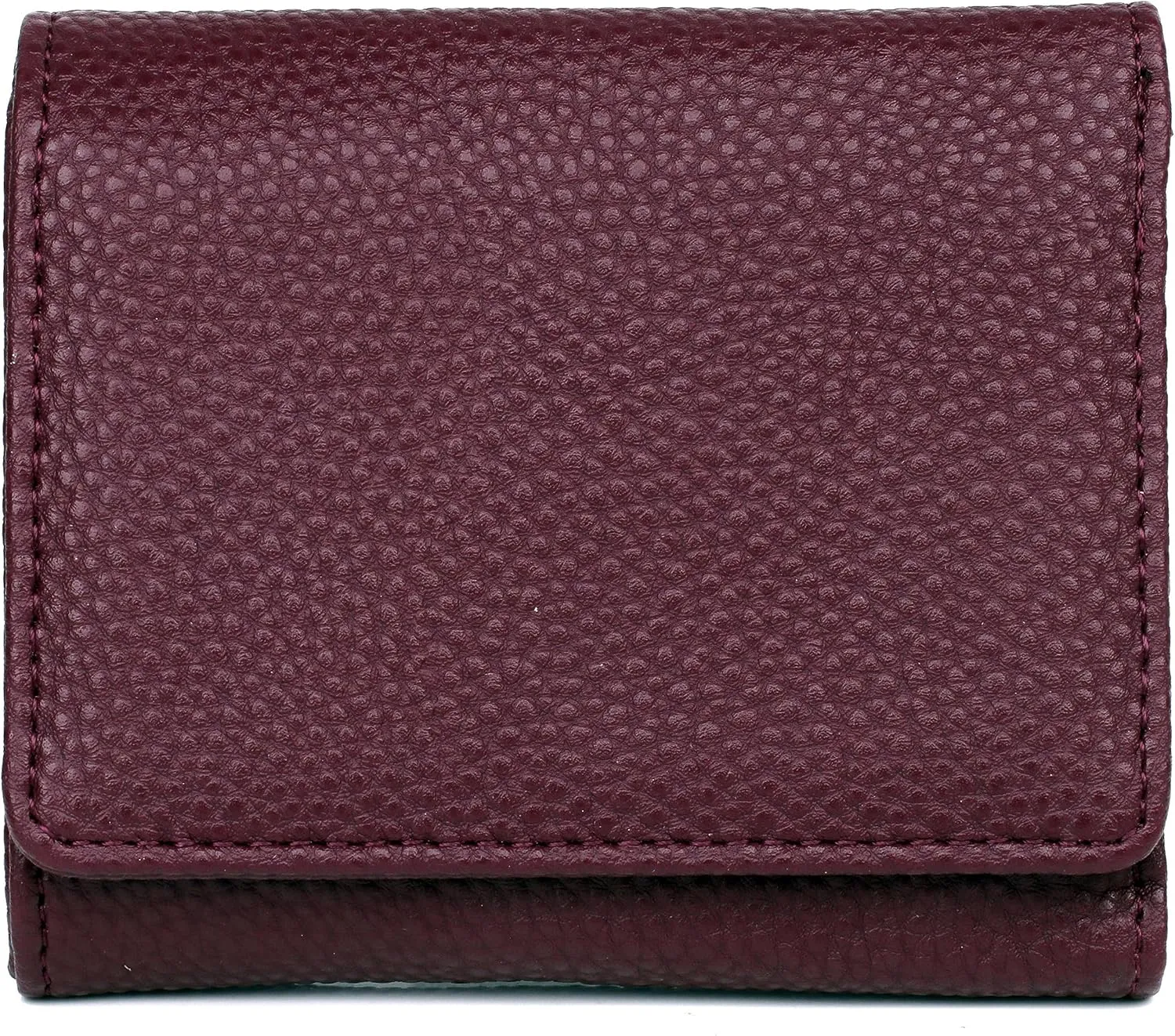 Julia Buxton Solid Pebble Vegan Leather Medium Trifold