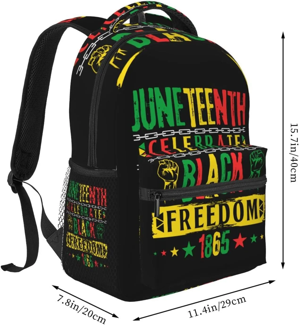 Juneteenth Celebrate Black Freedom Backpack Lightweight Laptop Backpack Casual Daypack Travel Double Shoulder Bag For Women Men