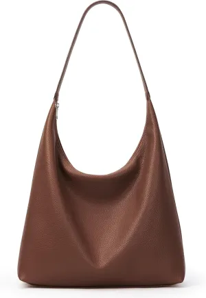 KALIDI Casual Tote Bag Vegan Leather Hobo Zipper Work Bag Weekender Shoulder for Women Shoulder Travel Purse