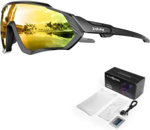 KAPVOE Cycling Glasses Men Women Polarized Sports Sunglasses With 1 Lens Or 5 Lenses MTB Mountain Bike Eyewear - K9408