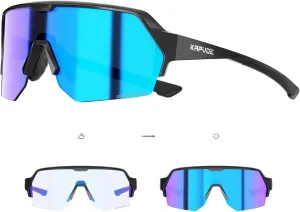 KAPVOE Photochromic Cycling Glasses for Men Women with UV400 Protection Sports Sunglasses for Biking Running MTB K360