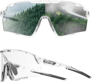 KAPVOE Photochromic Cycling Glasses Men Women Clear Mountain Bike Sunglasses MTB Bicycle Riding Sports Triathlon - K170