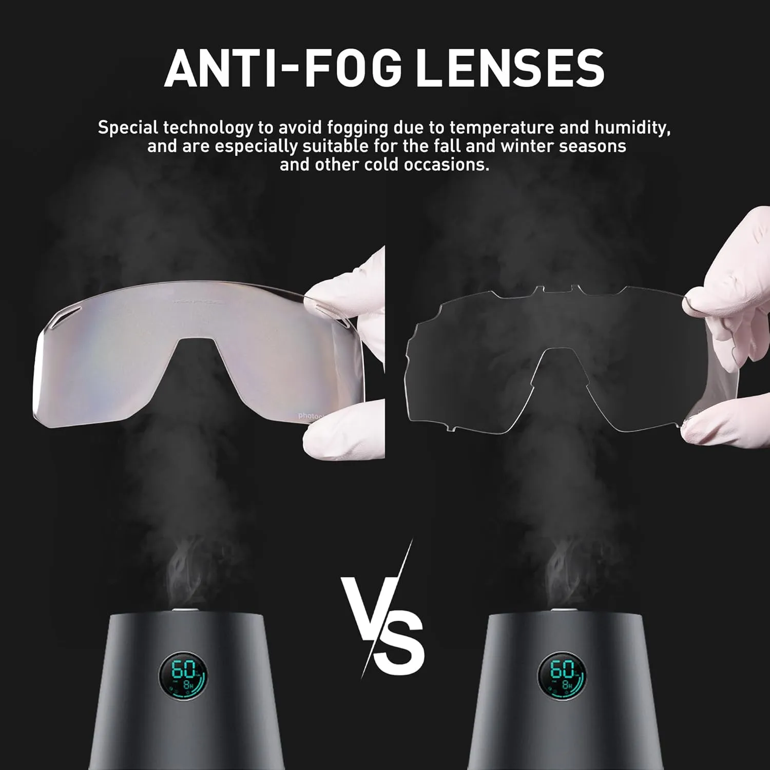 KAPVOE Photochromic Cycling Glasses Men Women Clear Mountain Bike Sunglasses MTB Bicycle Riding Sports Triathlon - K170