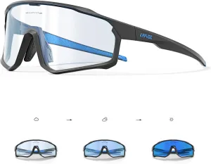 KAPVOE Photochromic Cycling Glasses Men Women Clear Mountain Bike Sunglasses MTB Sports Transition Triathlon Running - K93