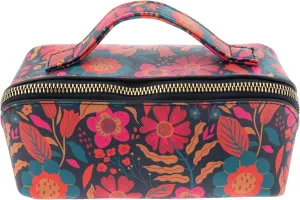 Karma Women's Zip Cosmetic Bag, Retro Floral