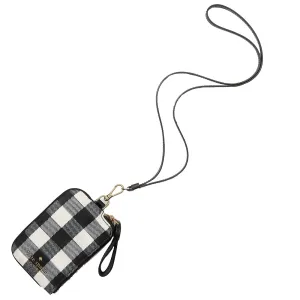 Kate Spade Chelsea Card Case Lanyard in Black Multi kc638
