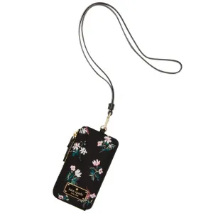 Kate Spade Wilson Road Floral Edria Lanyard- Black