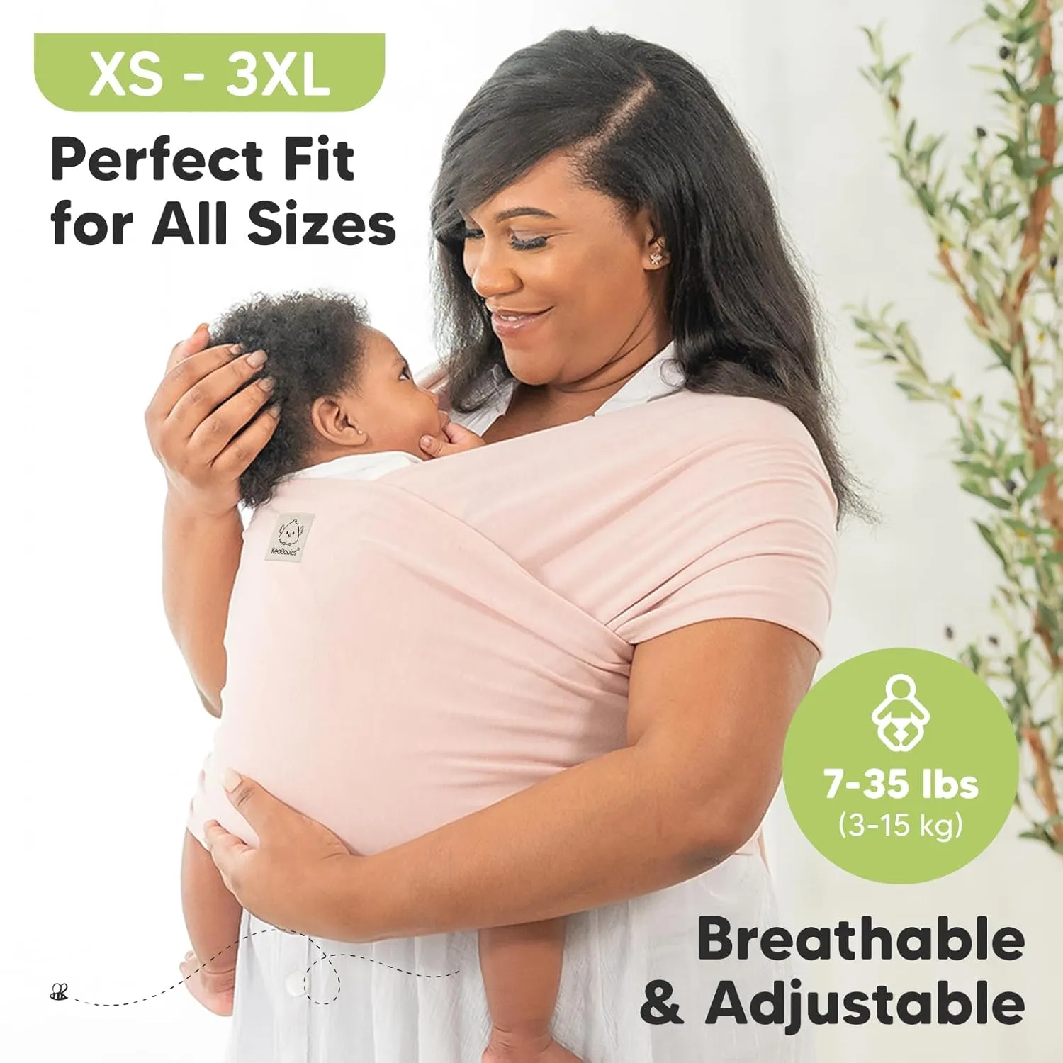 KeaBabies Baby Wrap Carrier - All in 1 Original Baby Carrier Newborn to Toddler Sling, Easy to Wear, Hands Free Bonding, Lightweight, Breathable Infant Wraps (Cobalt Blue)