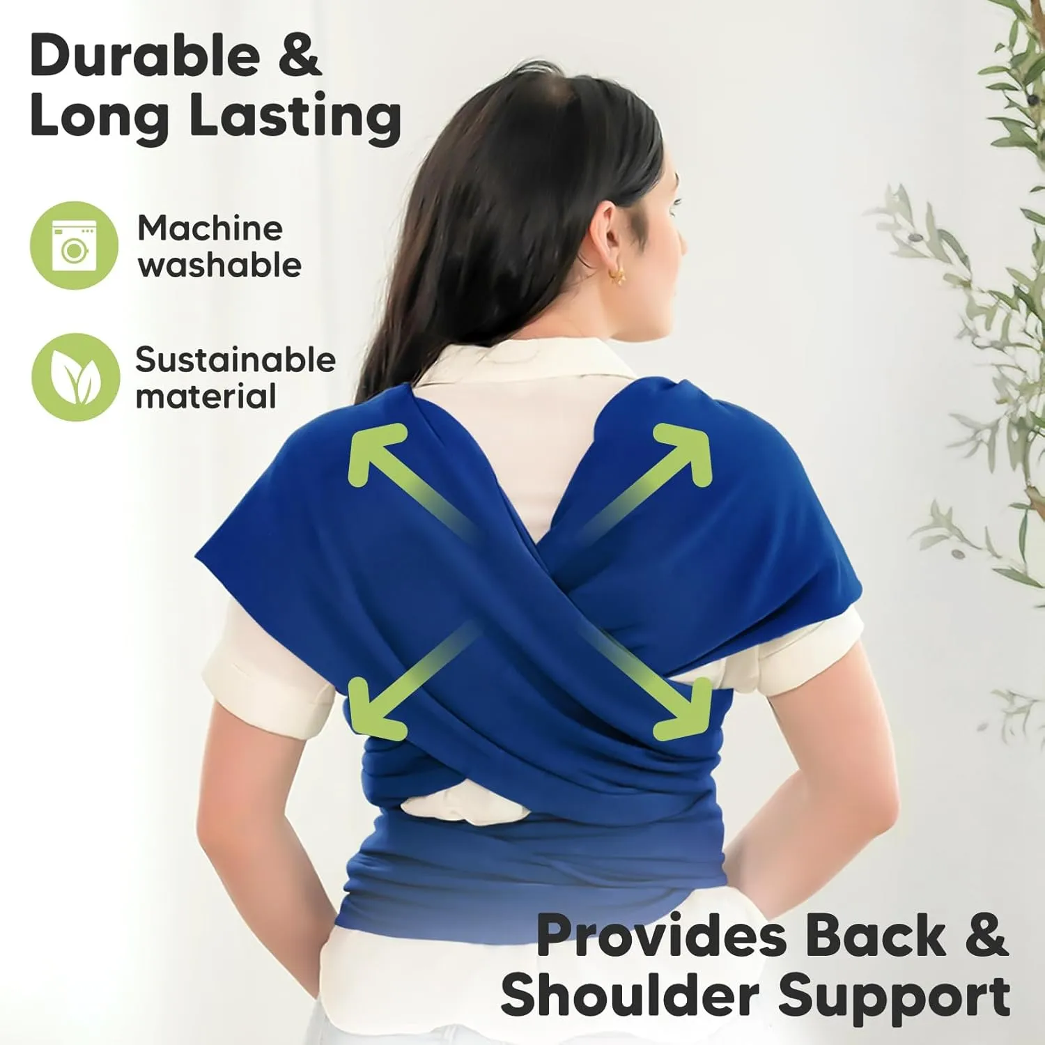 KeaBabies Baby Wrap Carrier - All in 1 Original Baby Carrier Newborn to Toddler Sling, Easy to Wear, Hands Free Bonding, Lightweight, Breathable Infant Wraps (Cobalt Blue)
