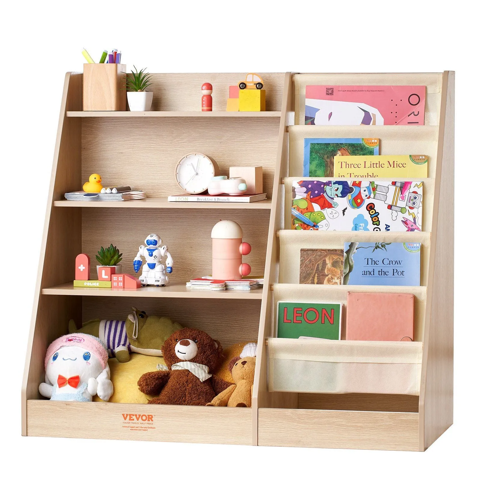 Kid-Friendly 4-Tier Wooden Organizer