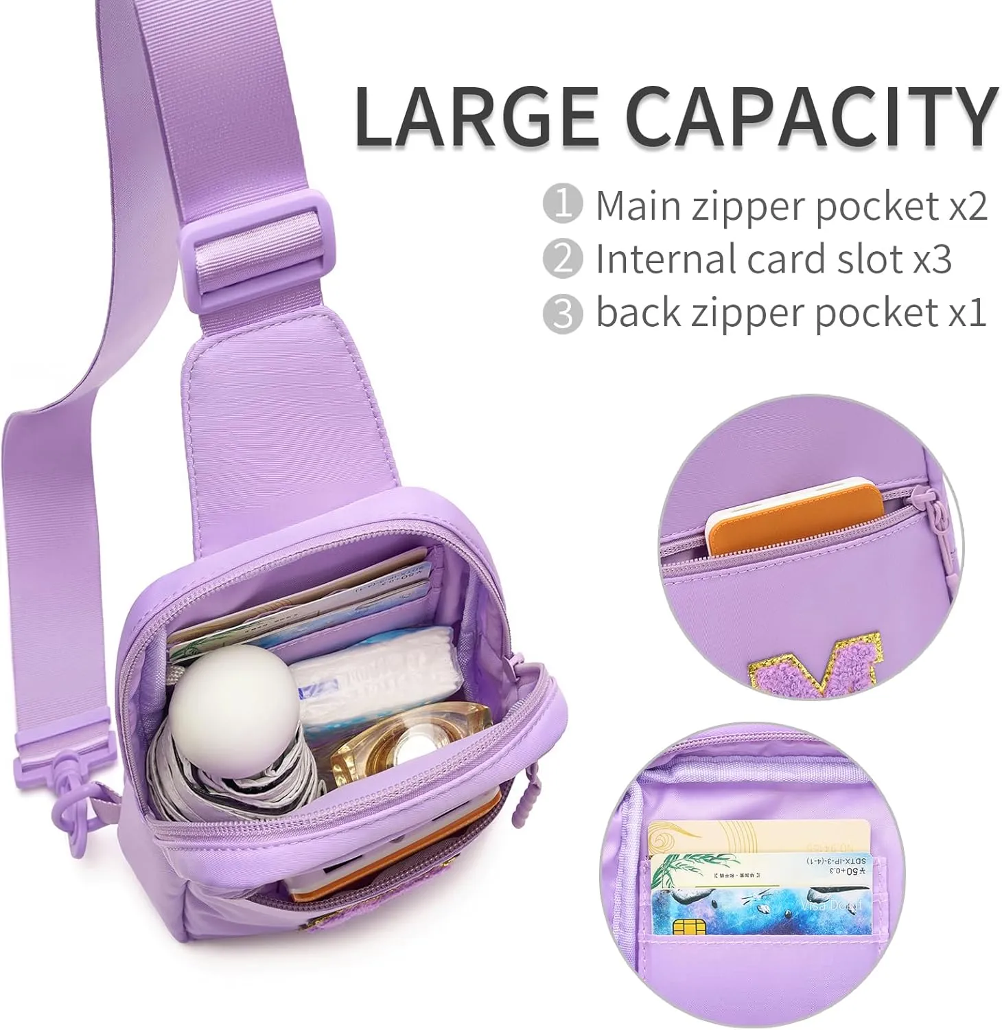 Kids Crossbody Small Sling Bag Initial Girls Fanny Pack Belt Bag Cute Backpack Purse Chest Bag for Girls Gifts